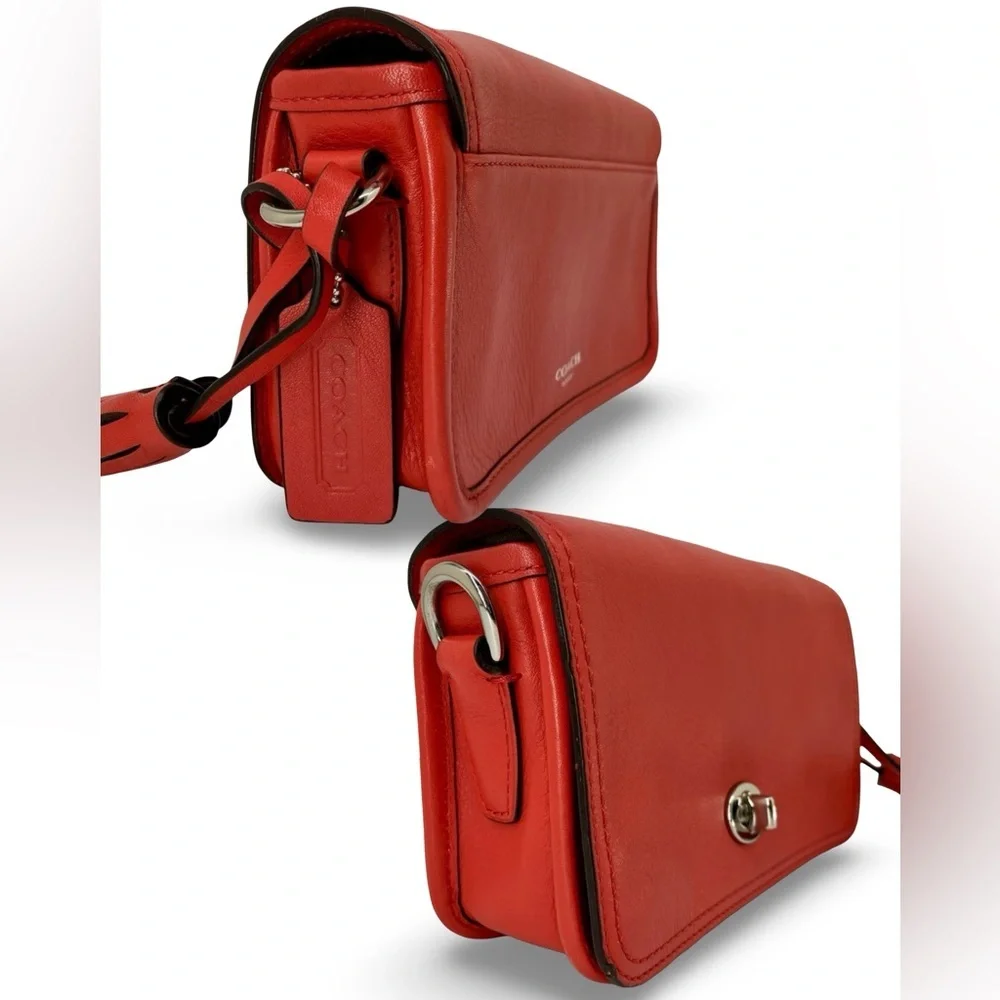 Coach Y2K Legacy Dinky Penny Shoulder Purse Crossbody Carnelian Red | 19914 - Picture 3 of 16